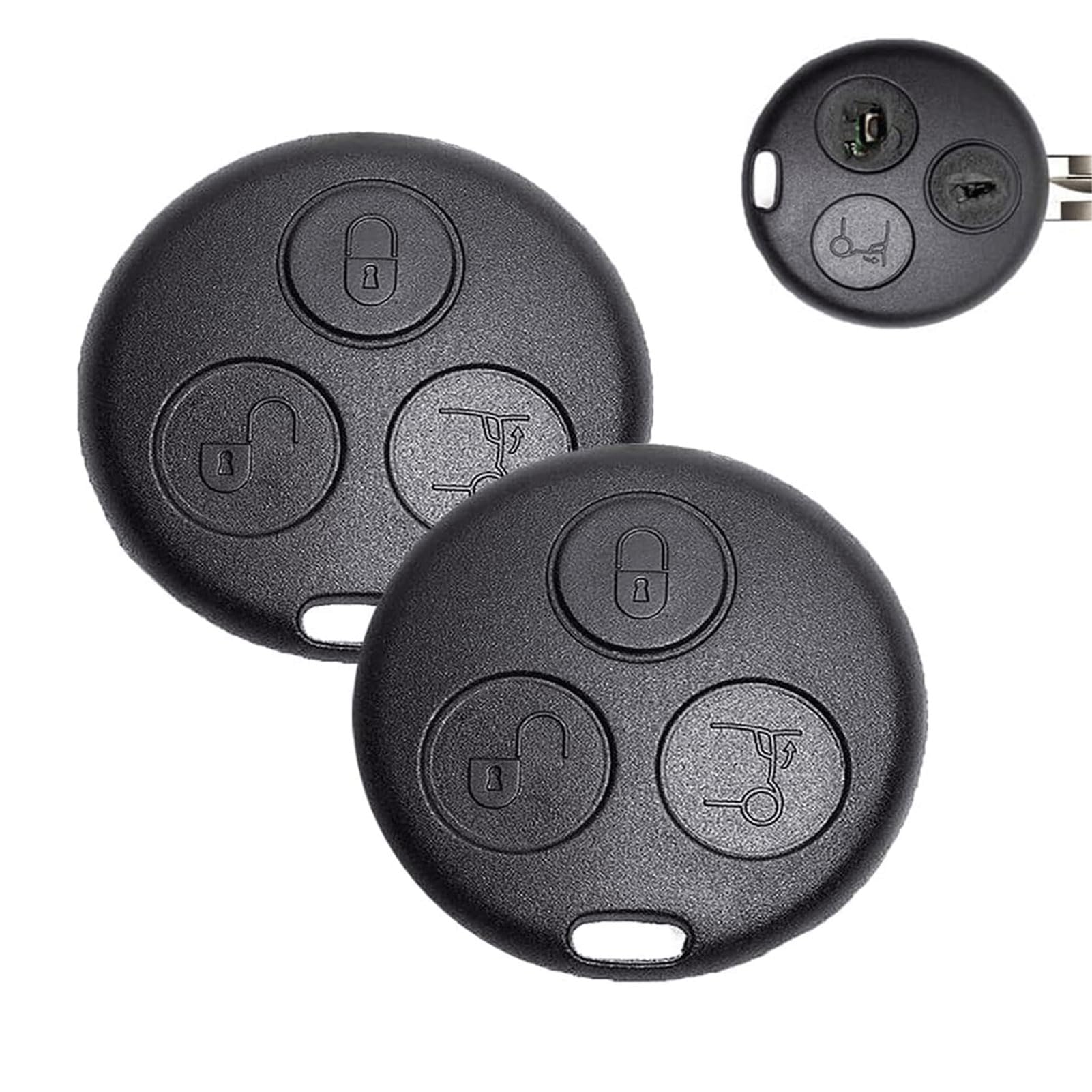 2 cover 3 pulsanti telecomando chiave smart Fortwo, smart 450, accessori per Mercedes Benz