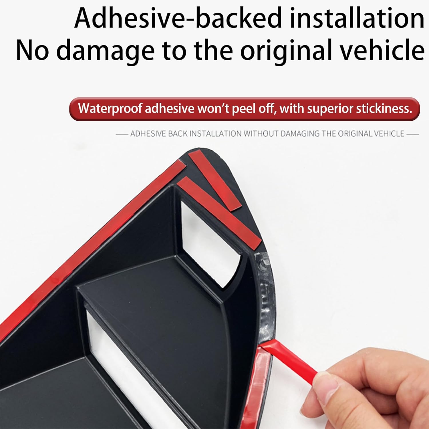 car Decorative Side air Intake Panel/Rear Window False air Outlet Louver, Suitable for Ford Mustang (22-15), Black PU Material, Universal Type, Carbon Fiber Pattern (Carbon Fiber Pattern)