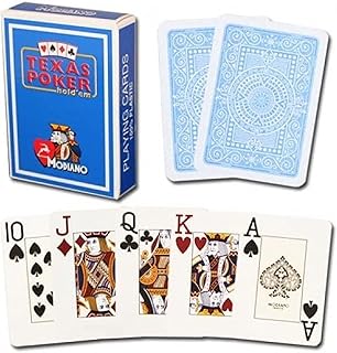 Modiano Texas Poker 2 Jumbo Index 100% Plastic Playing Cards (Black, Single Deck)