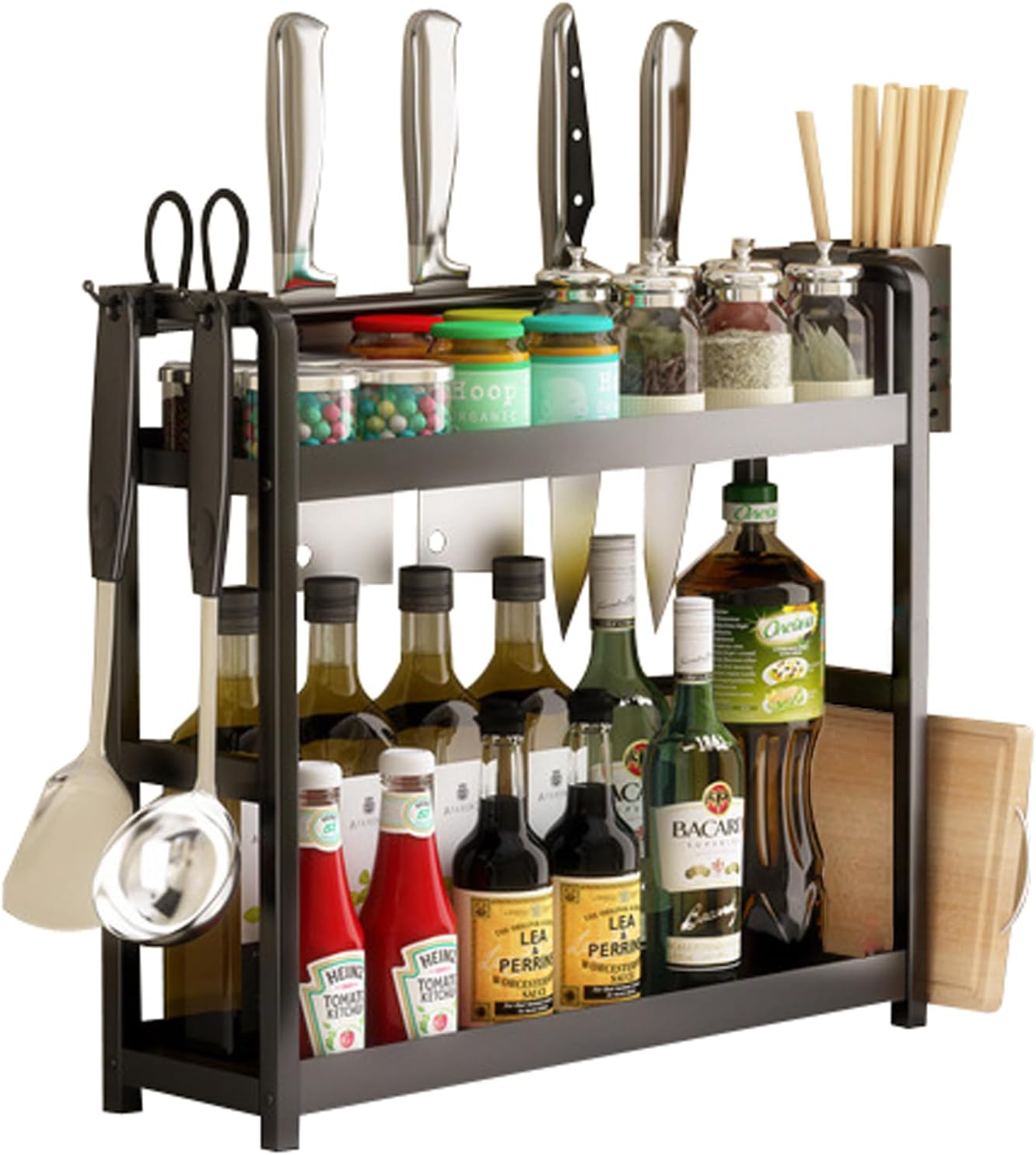 Generic Spice Rack Seasoning Rack Storage Rack Kitchen Rack Spice Rack Tabletop Rack Kitchen Tool Stand Kitchen Storage Seasoning Storage Storage Storage Under Table,3,50Cm