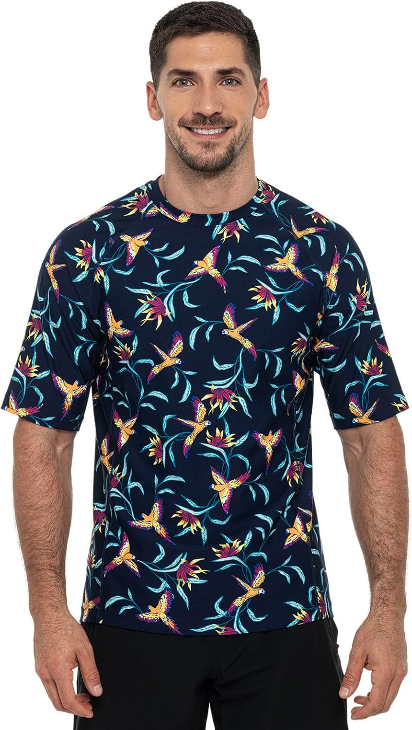 Men's Short Sleeve Swim Shirt - UPF 50+ Sun Protection - Hightide