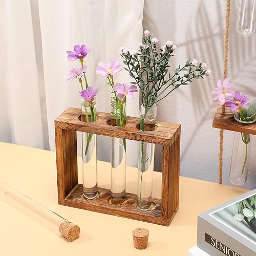 Miniatura 4 de Sherr 50 tubos de ensayo de vidrio con tapones de corcho, botellas de vidrio, frascos, tubos de propagación para experimentos científicos, uso de