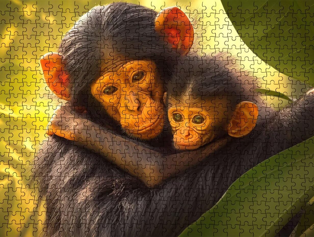 Monkey R3KH-325 czarne puzzle dla dorosłych, dorosłych, nastolatków, do aktywności w domu, trudne gry rodzinne, klasyczne puzzle jako prezent i dekoracja ścienna