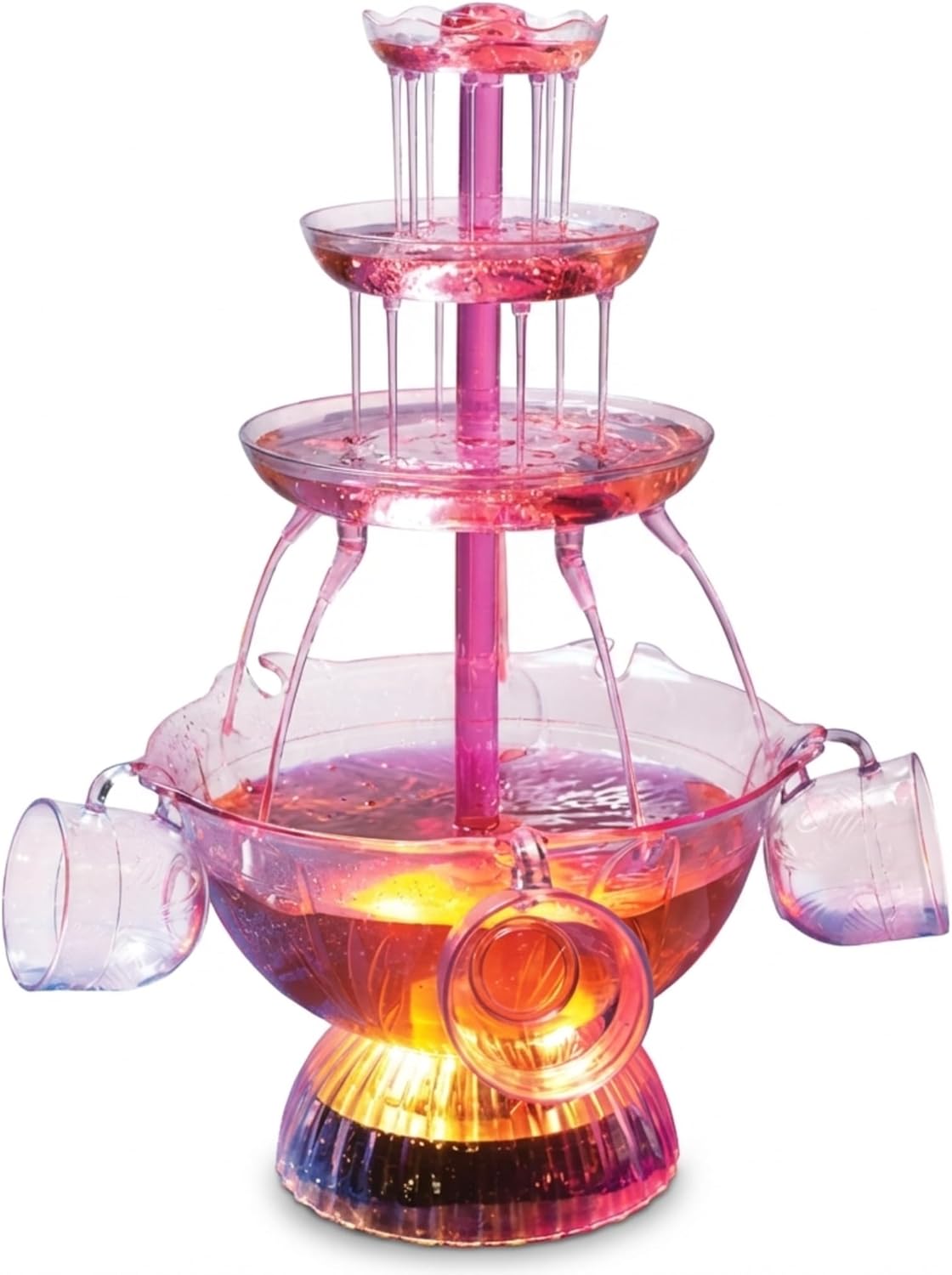 Anderson's Light Up Party Fountain, Wedding Reception, Buffet, Dessert Table, Birthdays, Special Events, Catering, Entertaining, 5 Cups