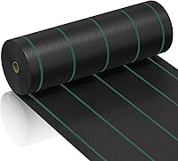 Vista 8 de Tela de barrera de malezas de 4 pies x 300 pies, resistente de alta calidad, 3.5 onzas, cubierta de suelo de PP, barrera de malezas, tela