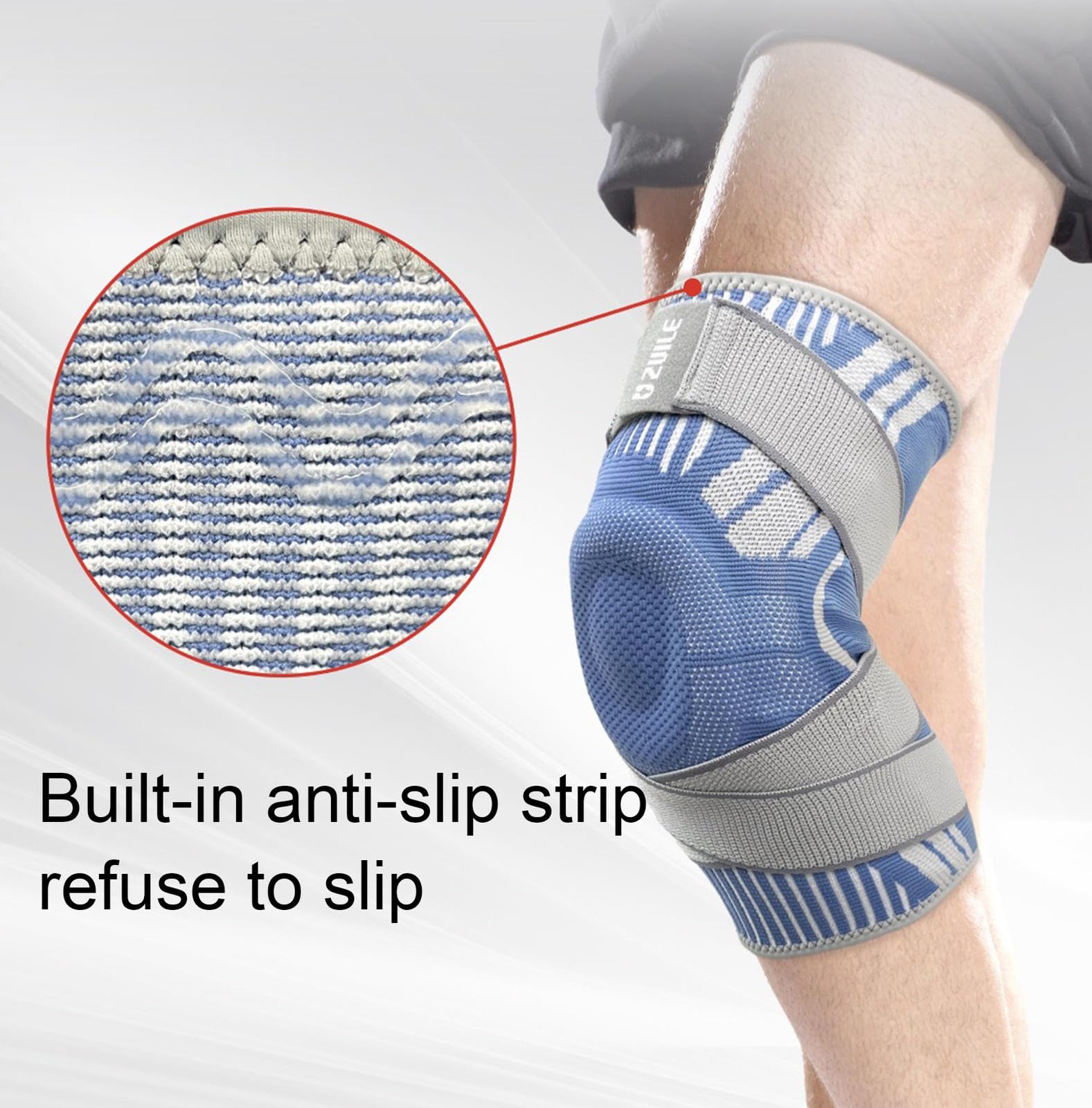 VIDECOR 2 Pezzi Ginocchiera per Uomini e Donne Ginocchiera Sportiva In Nylon Elastico con Compressione Cinghia Regolabile, Ginocchiere per Artrite, Corsa, Ciclismo,C-Medium