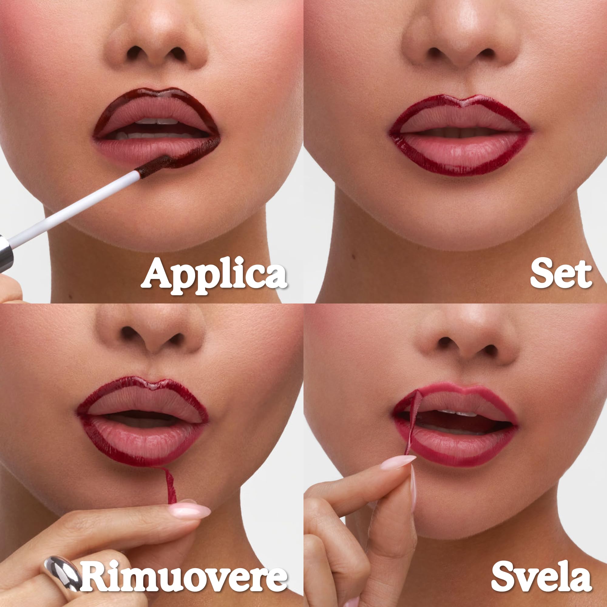 Sacheu Lip Liner Stay-N Tinta Labbra Peel Off – Tattoo per Labbra a Lunga Durata, Effetto Matte Transfer Proof con Acido Ialuronico e Vitamina E, Vegano Trucco Cruelty-free (p-INKED)