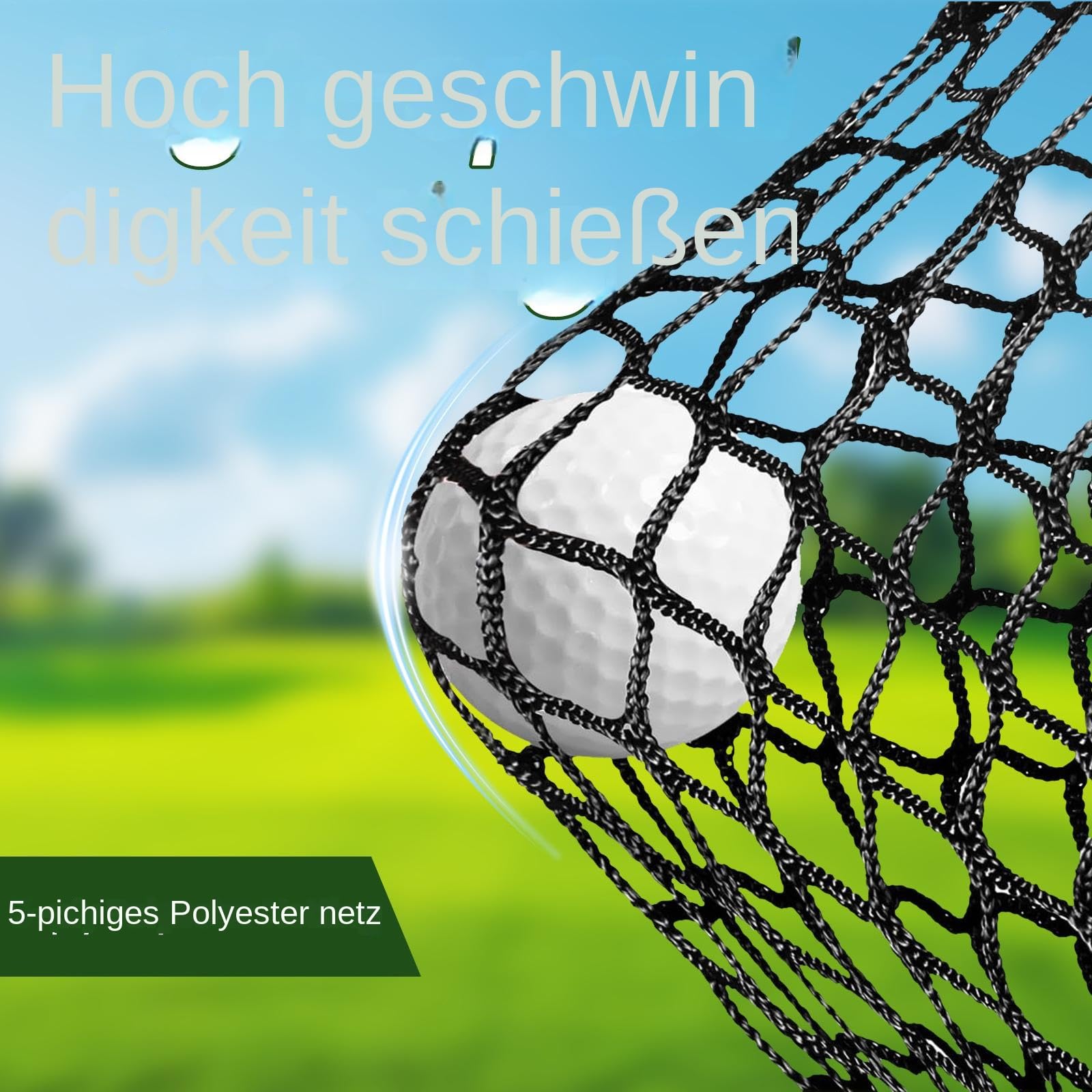 Golf-Übungsnetz, 300 x 210 cm großes Golfnetz mit Seitenbarrieren/automatischer Ballrückführung, geräuscharmer Zielscheibe, Tragetasche, 4 Heringen, Übungsnetz für Indoor/Outdoor-Training