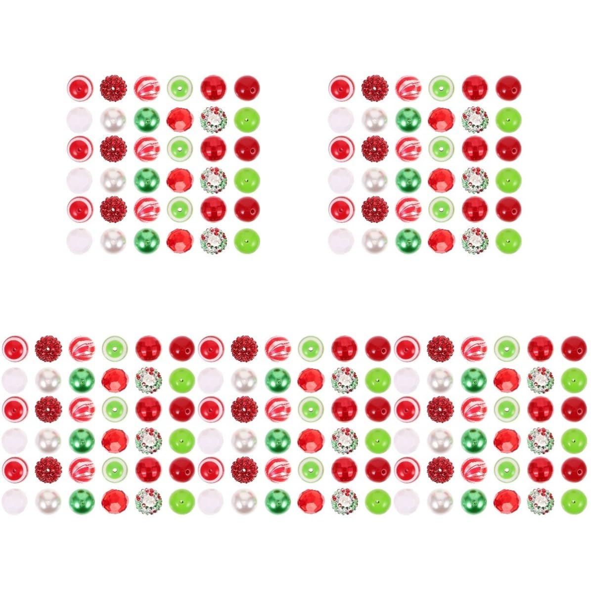 FRCOLOR 5 Paquetes Cuentas Redondas Acrílicas Mixtas para Joyería y
