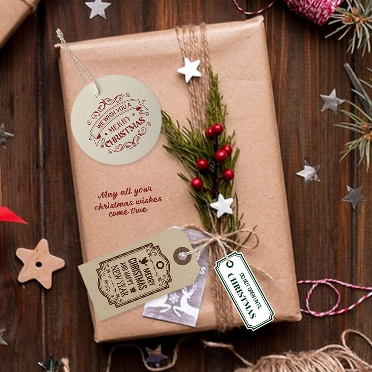 ORIGACH Christmas Wishes Words Tag Clear Stamps Silicone Transparent Stamps for Card Making Decoration and DIY Scrapbooking image 4