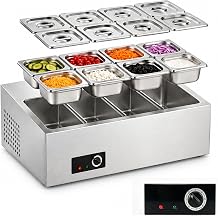 30" Refrigerated Condiment Prep Station, 8 x 1/6 GN Pans, 31L Capacity