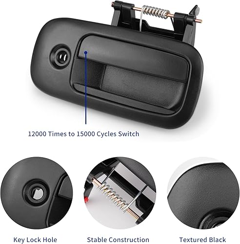 Miniatura 5 de Manija deslizante exterior para puerta, lado trasero del pasajero para 1996-2009 Chevy Express 1500 2500 3500 Van Cargo y GMC Savana 1500 2500 3500,