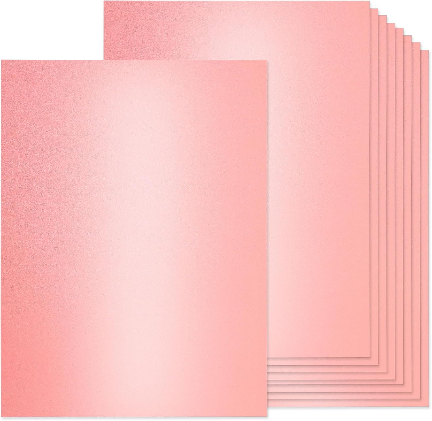 36 Sheets Coral Pink Shimmer Cardstock, 8.5" x 11