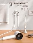 6Pack Organisateur de cordons, Lamicall Clips de câbles de ressort rotatifs - [1s Serrure] Support de cordon, Support de gestion de cordon de chargeur de téléphone de bureau, adhésif USB Gardien de l'organisateur de fil pour le bureau de table de nuit, cadeau de maman
