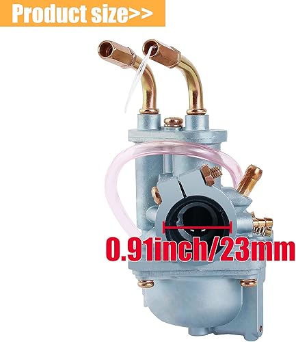 Miniatura 2 de Carburador + cable del acelerador + cable de estrangulador compatible con Yamaha Peewee PW50 Y-Zinger PW 50 Gtmotor G50T Loncin PY50 LX50PY Jianshe