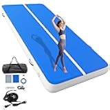 Inflatable Gymnastics Tumbling Mat 8in Thick 20FT/26FT Yoga Training Track with Electric Pump for Gymnastics, Cheerleading, Home, Pool, Gym, and Outdoor Activities