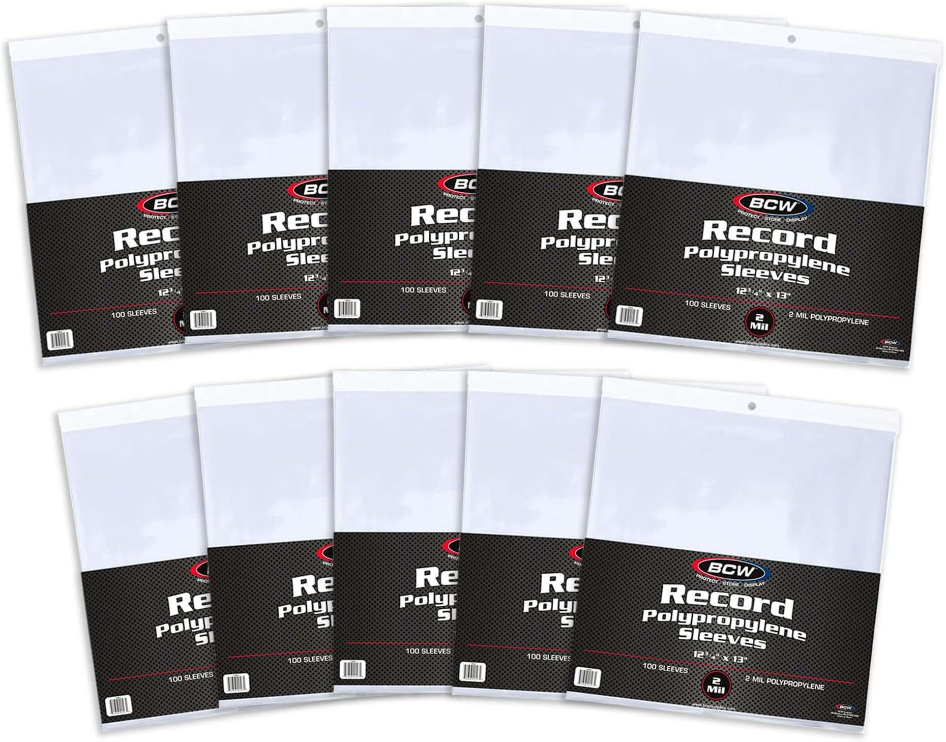 33 RPM Polypropylene Record Outer Sleeves, 2 Mil Thickness Vinyl Album Protectors, Clear Protective Covers for LP Records (1000 Pack)