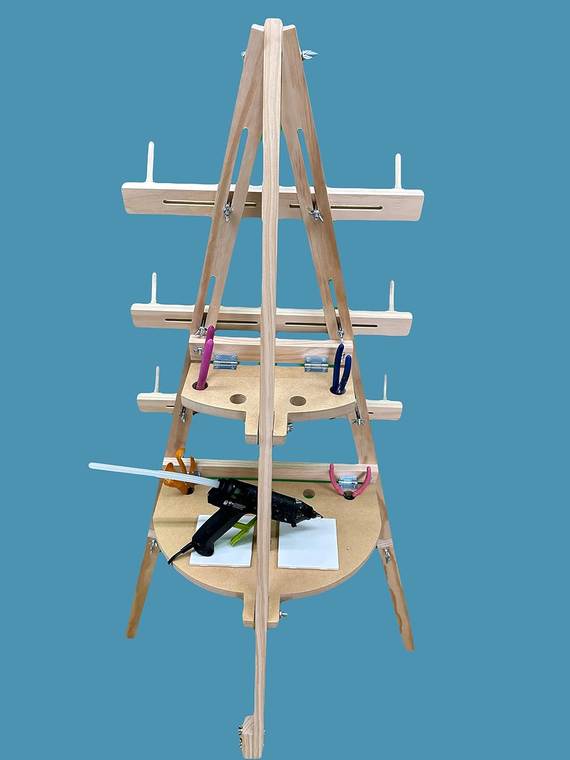 Pro Bow The Stand - Professional Fully Adjustable Wreath Stand for Comfortable and Easy Wreath Making