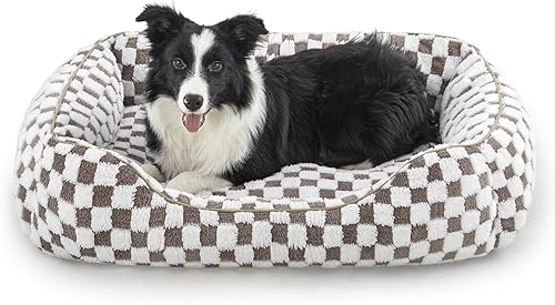 Miniatura 12 de JOEJOY Camas para Perros Pequeños - Lindas Camas para Gatos de Interior Camas Calmantes para Mascotas, Cama Ortopédica Rectangular Acogedora para