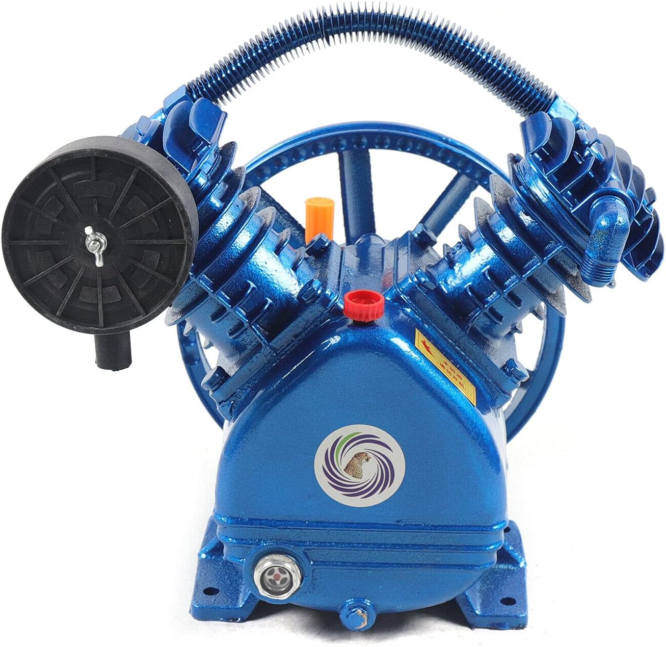 Air Compressor Pump Motor Head,3HP 175psi V Style 2 Cylinder Air Double Stage 2 Piston 8.8CFM Air Compressor Pump Motor Head