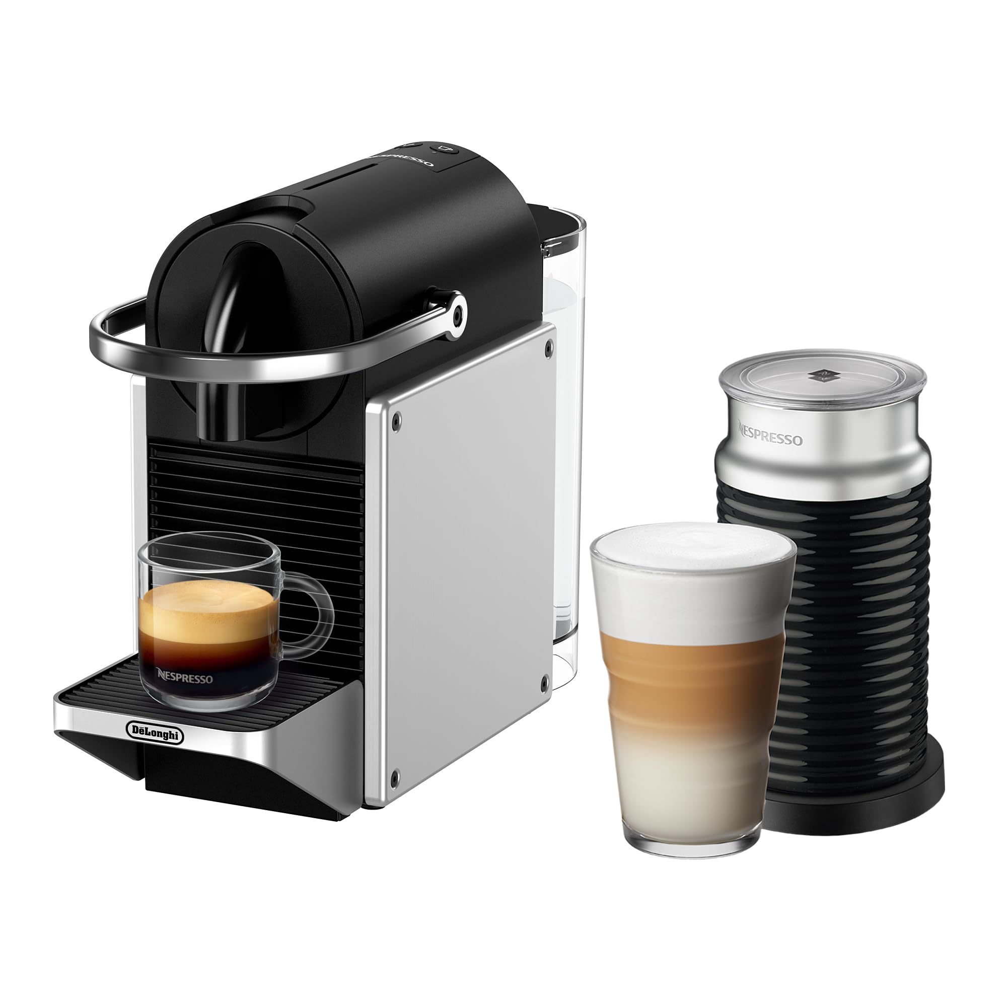 NESPRESSO DE’LONGHI Pixie Silber Original Kapselmaschine EN127.S 19 Bar 25 Sek. Aufheizzeit