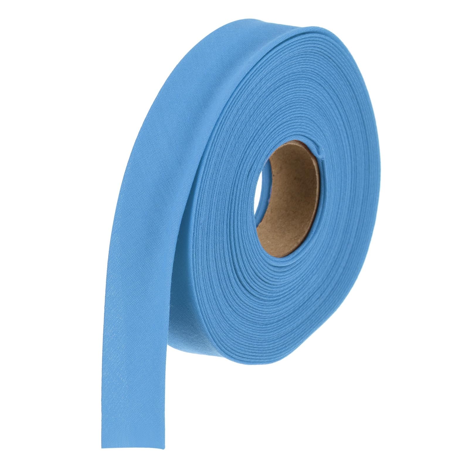 sourcing map 1 Inch Double Fold Bias Tape Polyester Continuous Bulk Bias Tape for Sewing, Seaming Quilting Hemming Binding Crafts (Blue 6 Yards) โ image 1