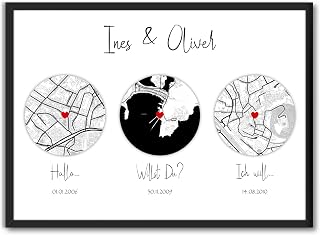 Hello, Will You, I Do, Bild personalisierbar | persönliches Hochzeits-Geschenk | Herz Kunst schwarz-weiß | Hallo, Willst Du mich Heiraten, Ja ich Will