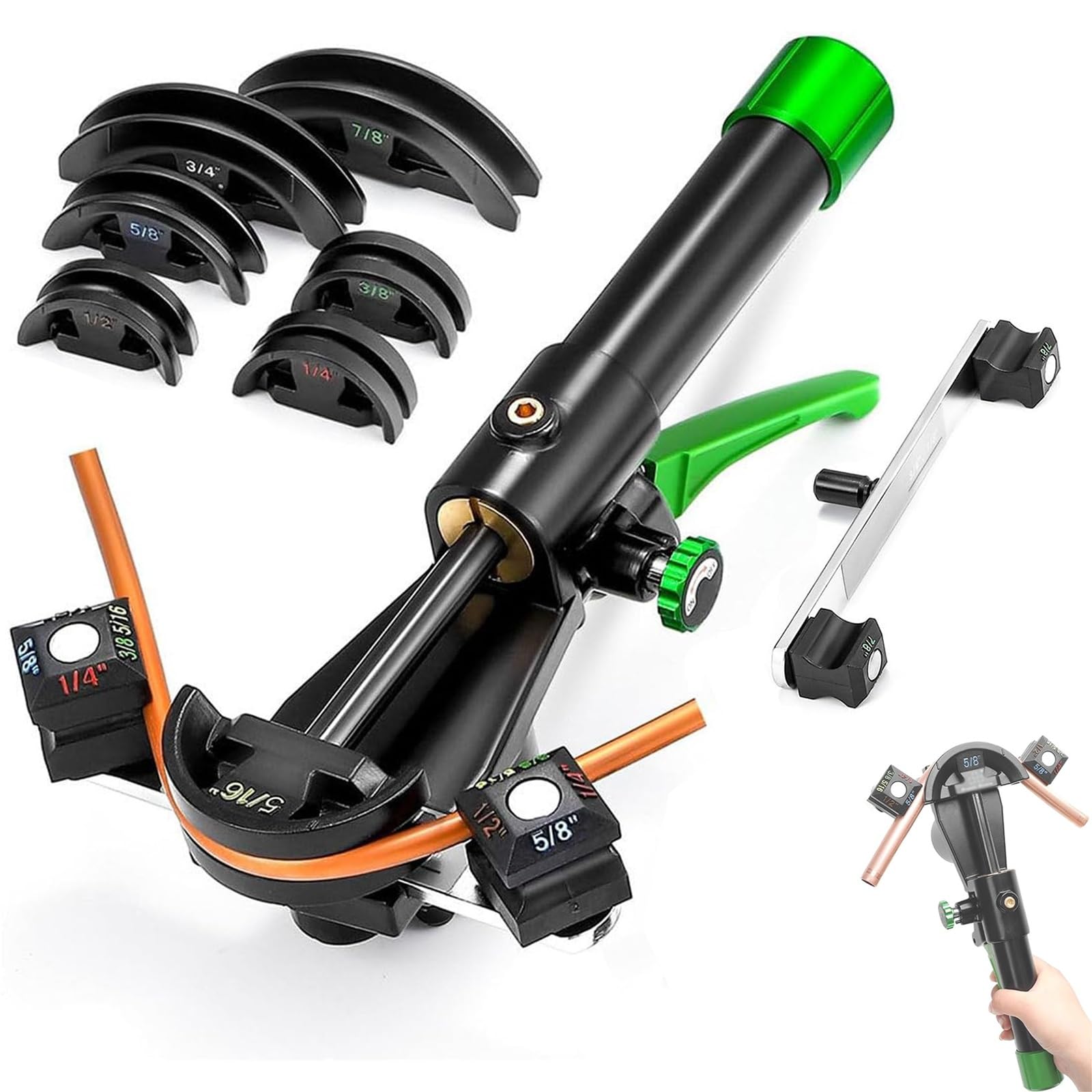 JXYQ Hydraulic Tubing Bender Kit, Manual Pipe Bender for Refrigeration Maintenance and Appliance Repair, Ideal for Air Conditioner and Refrigerator Servicing