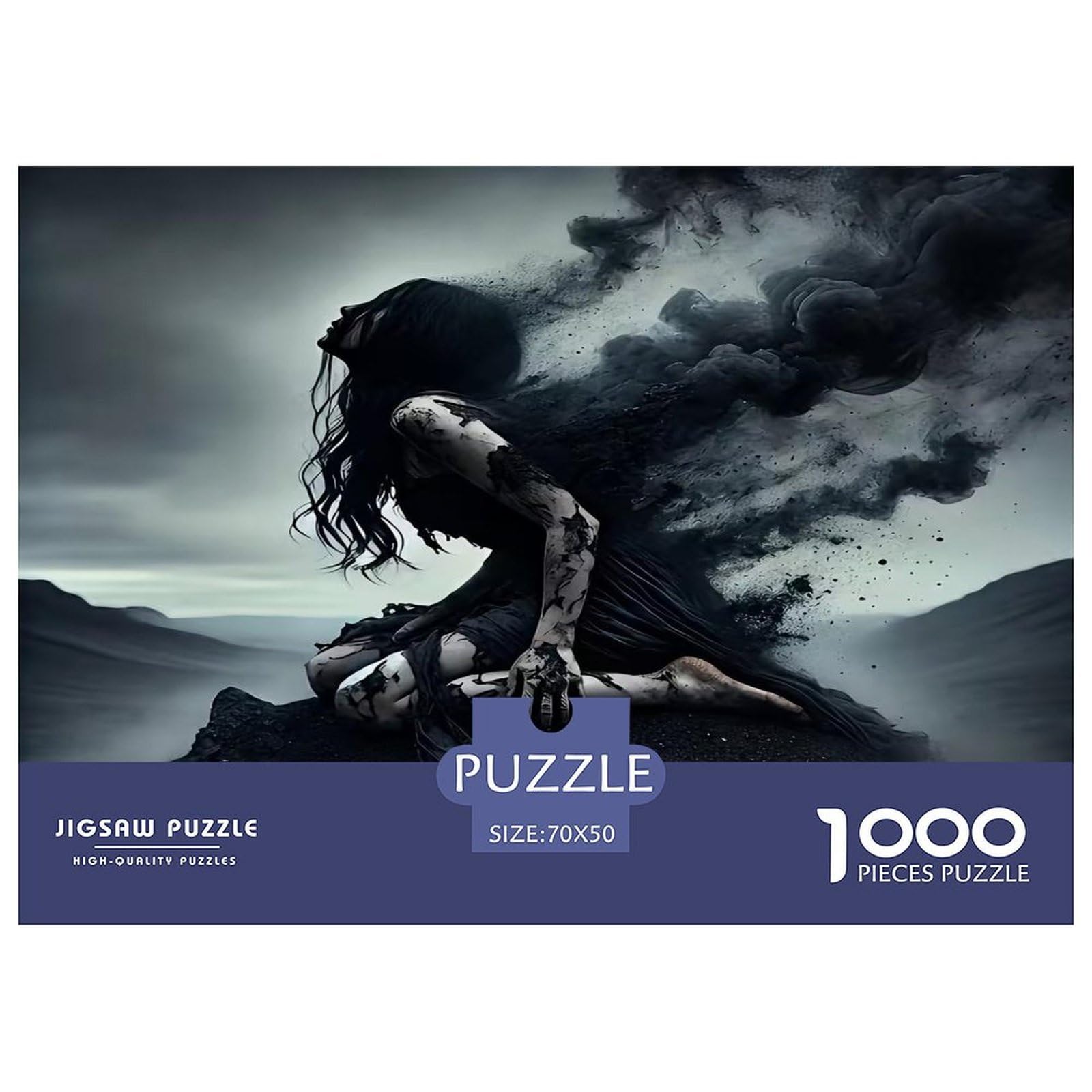 Dark Girl 1000 Piece Jigsaw Puzzles for Adults Fun, Challenging & Brainteasing Birthday Gifts for Women And Man Art Colorful DIY Craft 70x50cm/1000pcs