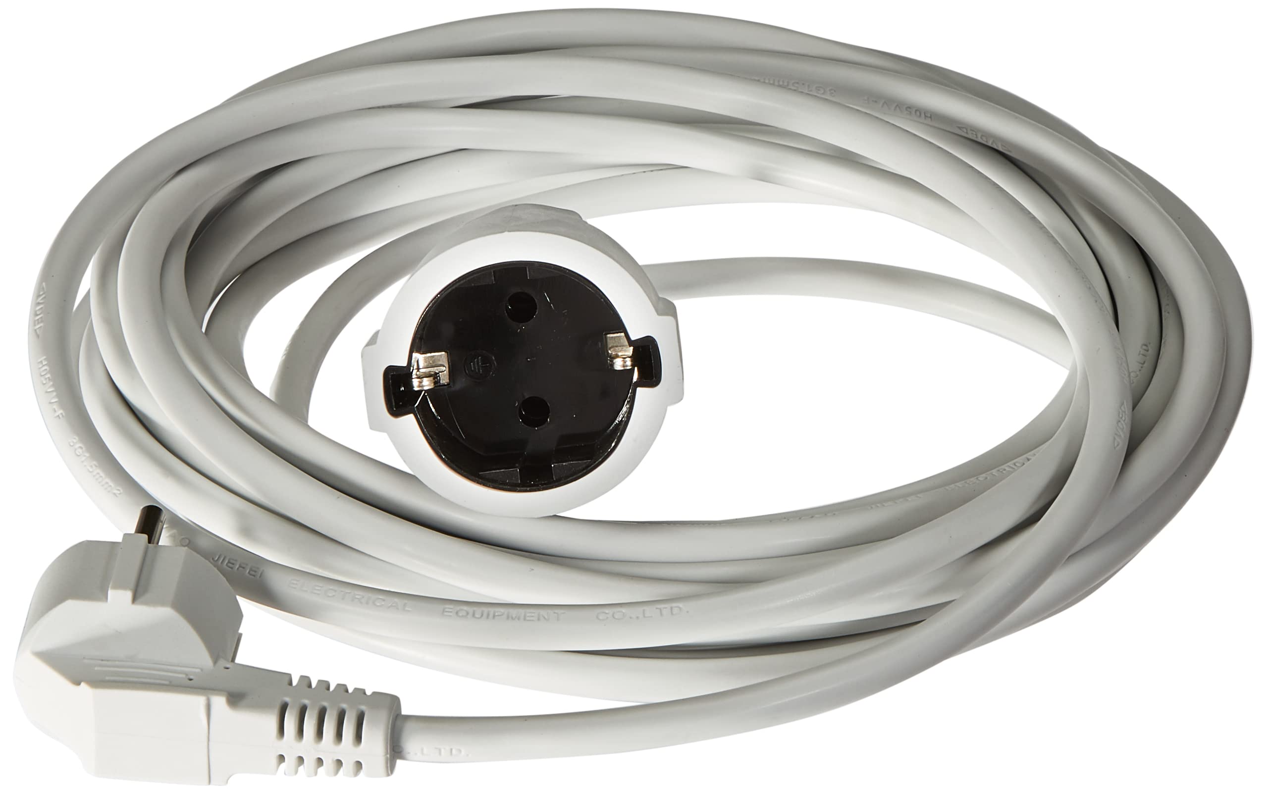 Kabel przedłużający ze stykiem ochronnym, 230 V AC, czarny, 10,0 m