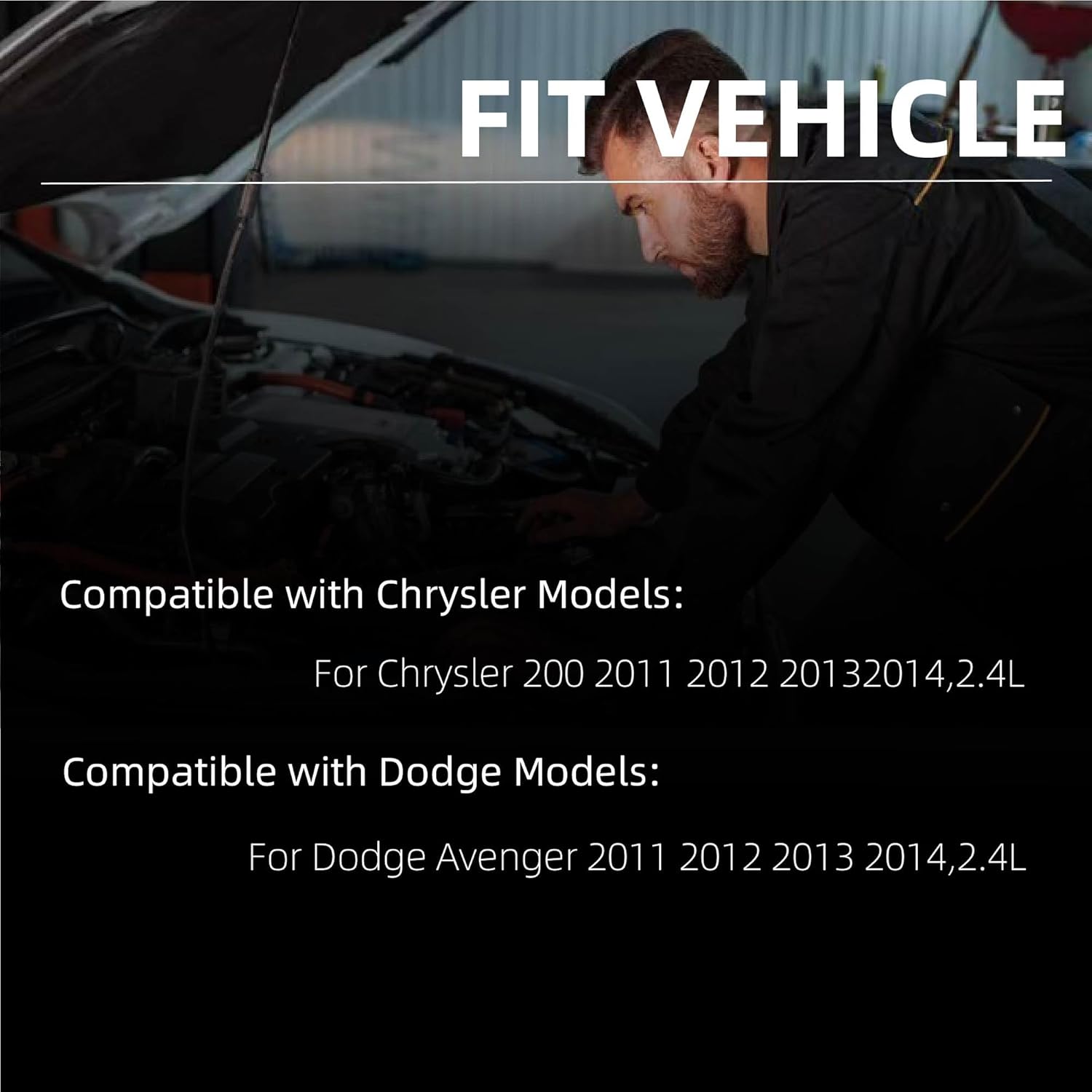 Starter Motor for Chrysler 200 Dodge Avenger 2.4L 2011-2014 12V 1.2KW 8T CW Permanent Magnet Gear Reduction Replace OEM 56029584AA