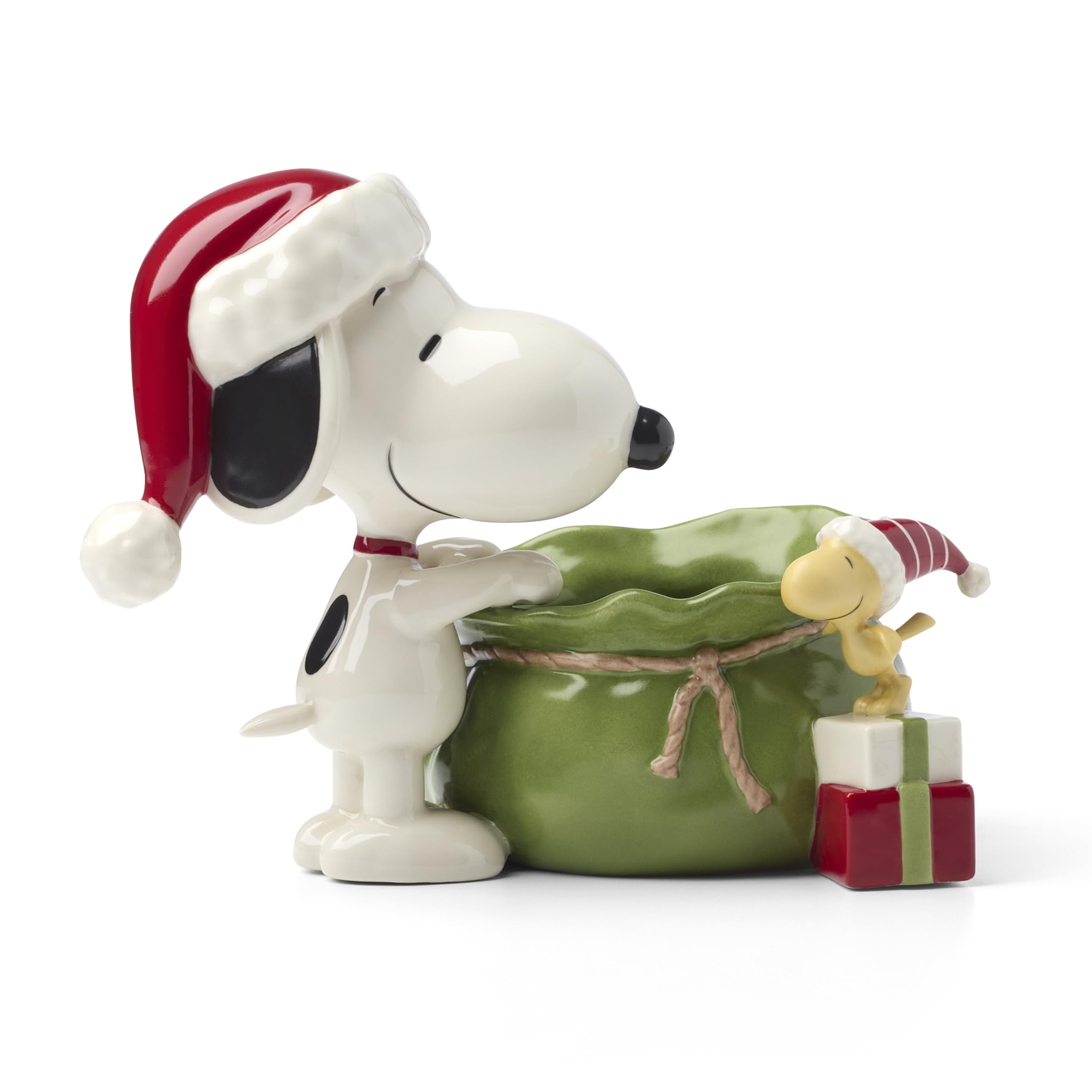 Amazon.com: Lenox 897751 Snoopy Christmas Santa Sack Candy Bowl