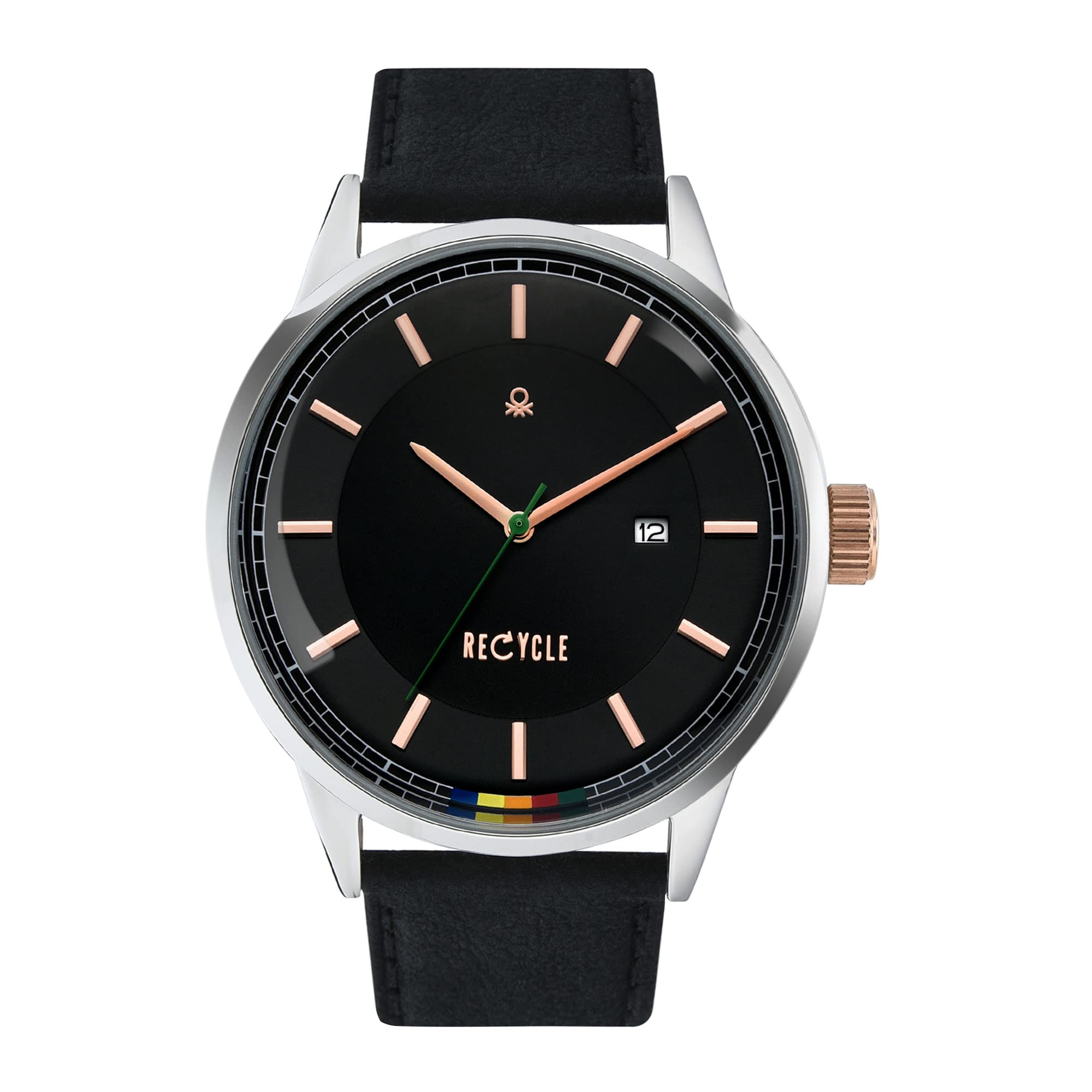 United Colors of Benetton Mens 44 mm Black Dial Vegan Strap Analogue Watch - UWUCG0101 (B0BQJ9VM24) Amazon Price History, Amazon Price Tracker