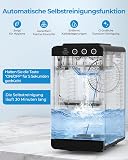 WELLENT Machine à Glaçons Comptoir - Production Rapide 12kg/24h & Glaçons en 6 Min - Design Gain de Place Silencieux - Idéale pour Canicule, Cuisine, Bar et Bureau (Acier Inoxydable) - 5