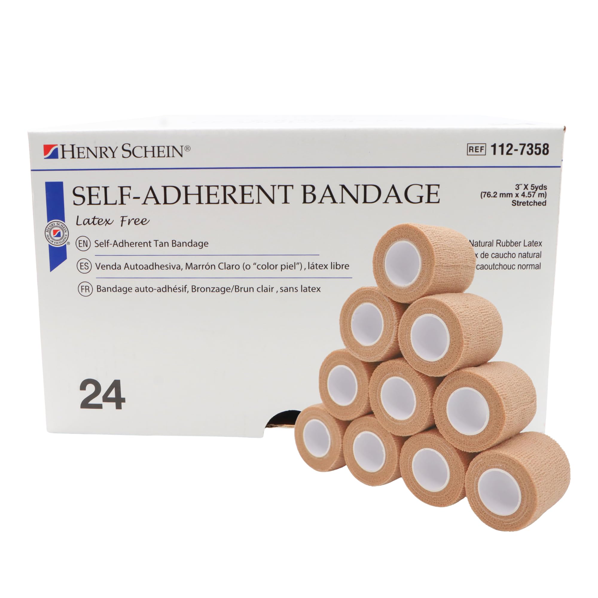Henry Schein Self-Adherent Bandage, 6" x 5 Yds, Tan, Contains Latex, 12 Ct — Amazon image 10