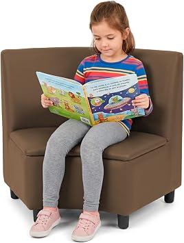 FDP Kid Comfort Collective Modular Wedge Armless Armless Chairs, 2-Pack - Chocolate