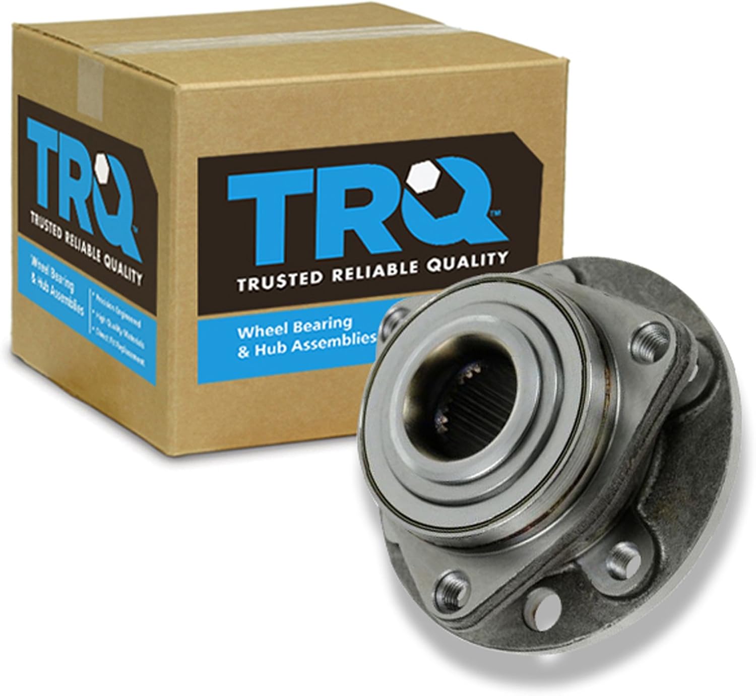 TRQ Front Wheel Bearing & Hub Assembly with ABS Sensor Compatible with 2002-2009 Saab 9-5