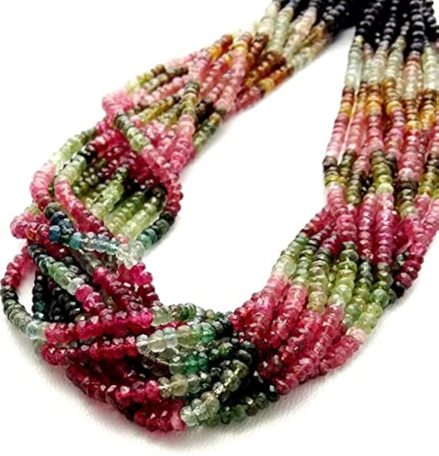 Perles facettées de tourmaline de qualité supérieure pour joaillerie 3mm [E1714]