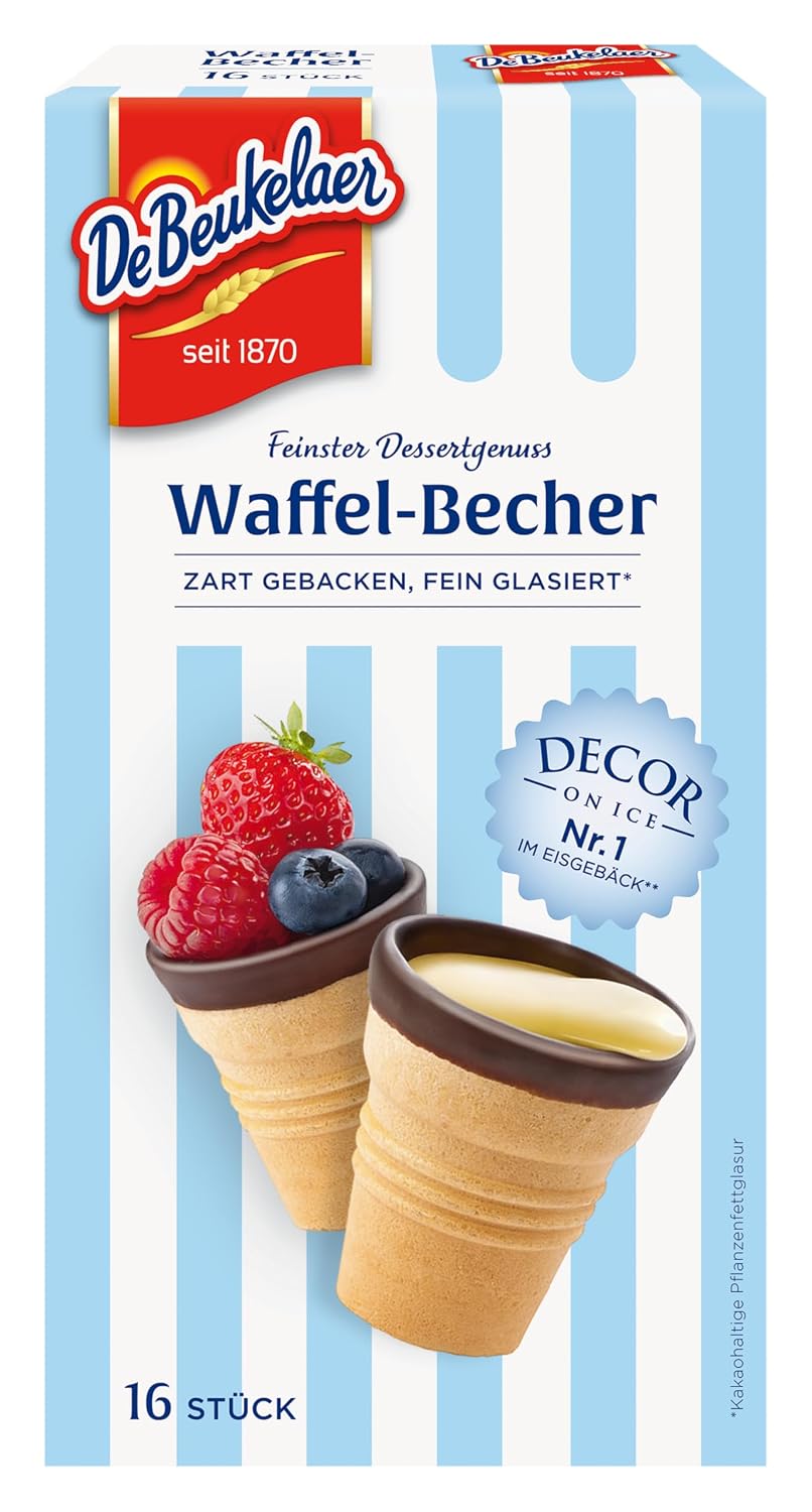 DeBeukelaer Decor On Ice Waffle Cups Pack of 12 12 x 60 g