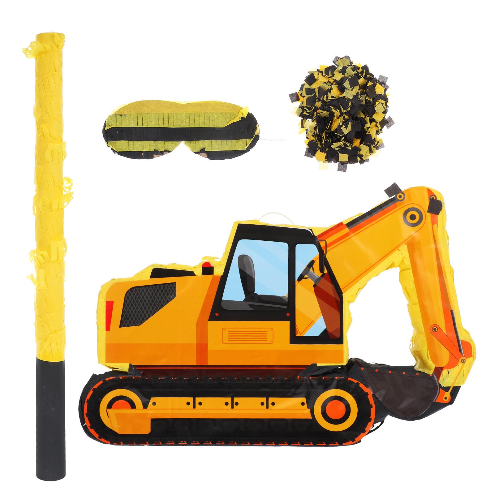 Piñata de Excavadora para Cumpleaños Infantil, 1 Set de Papel