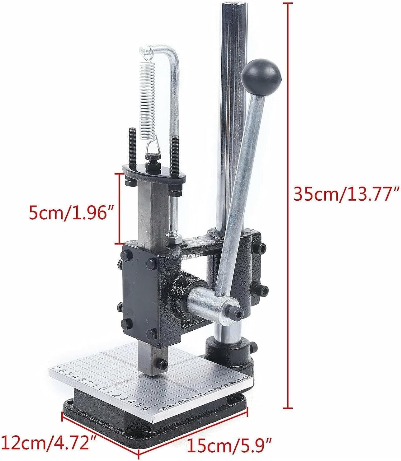 Leather Press Leather Press Imprinting Machine, Manual Punching Stamping Logo Press Leather Hole Tool for Punching, Pronging