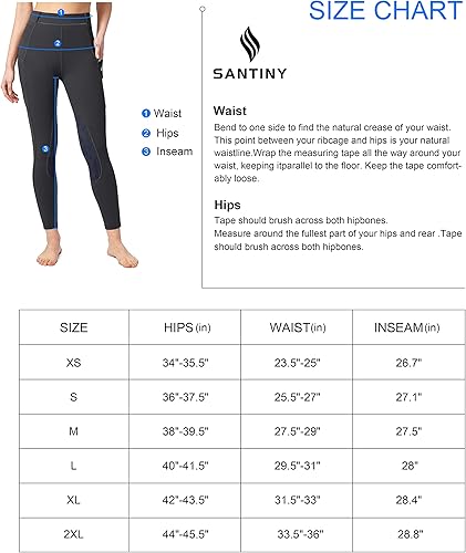 Miniatura 7 de SANTINY Pantalones de equitación para mujer con bolsillos con cremallera, mallas de escuela con parche en la rodilla, pantalones ecuestres para mujer