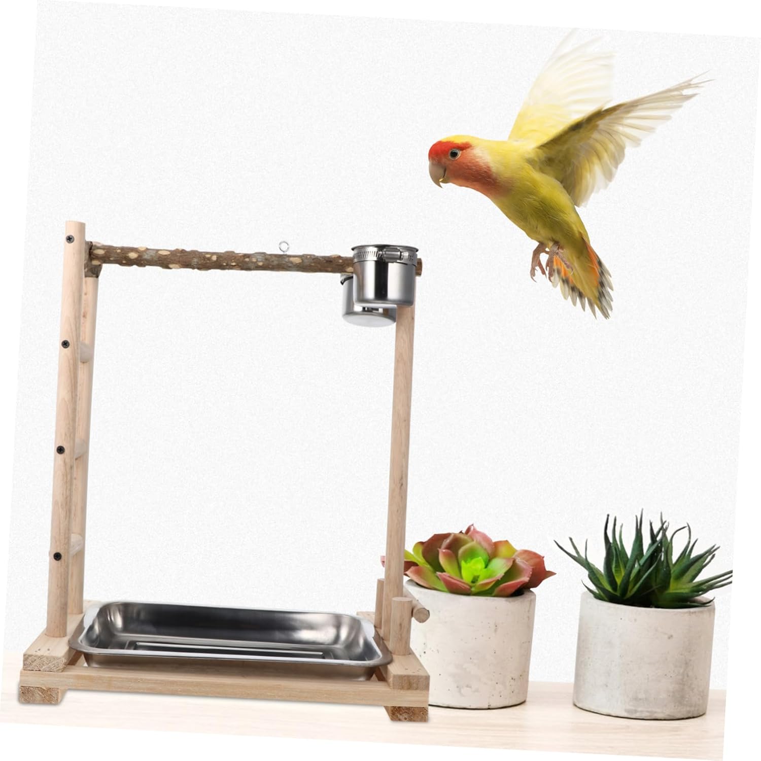 1pc Wooden Parrot Climbing Ladder Practical Bird Ladder for Parrots Creative Bird Training Rack Easy Installation Physical Activity