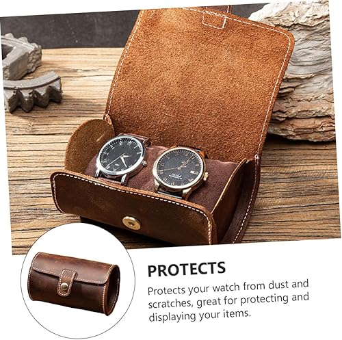 Vista 5 de Holibanna 3 unids 2 caja de reloj de viaje caja reloj soporte reloj reloj vitrina relojes para hombre contenedor de almacenamiento reloj organizador