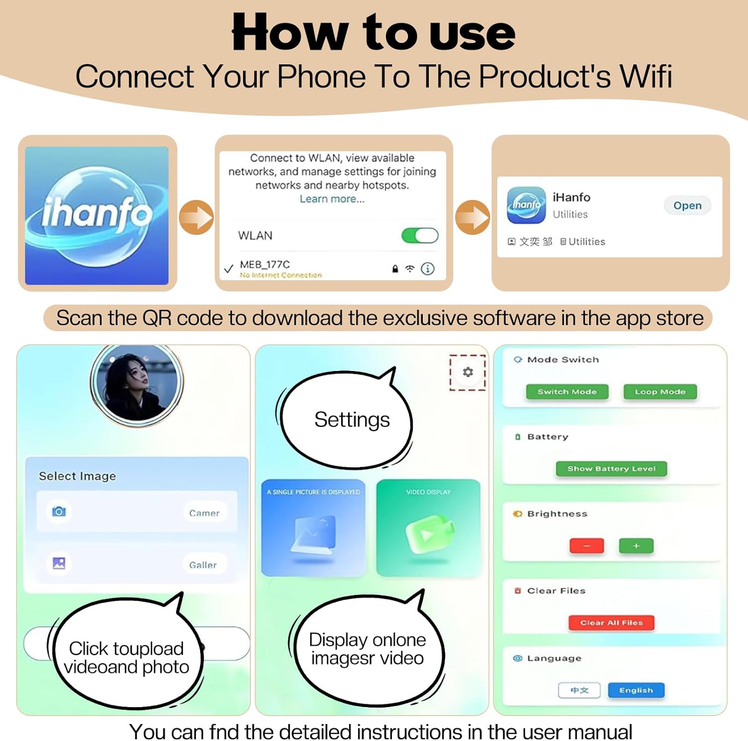 Memory Sphere Lamp Video, Memory Orb, Rechargeable Crystal Ball Video Player, Personalized Uploadable Videos & Photos, DIY Gift for Anniversary, Birthday, Wedding (White)