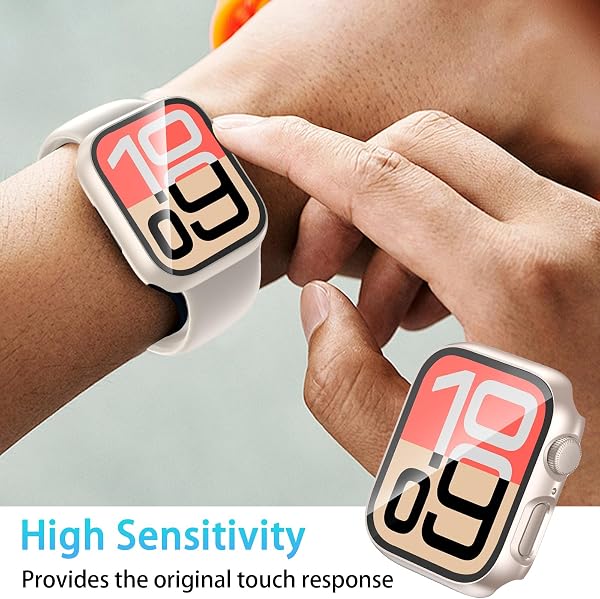 [2 Pack] Case Screen Protector Compatible with Apple Watch SE 3/2nd Gen/SE Series 6/5/4 40mm, Ultra-thin Full Coverage Protective Cover for iWatch 40 mm - 3