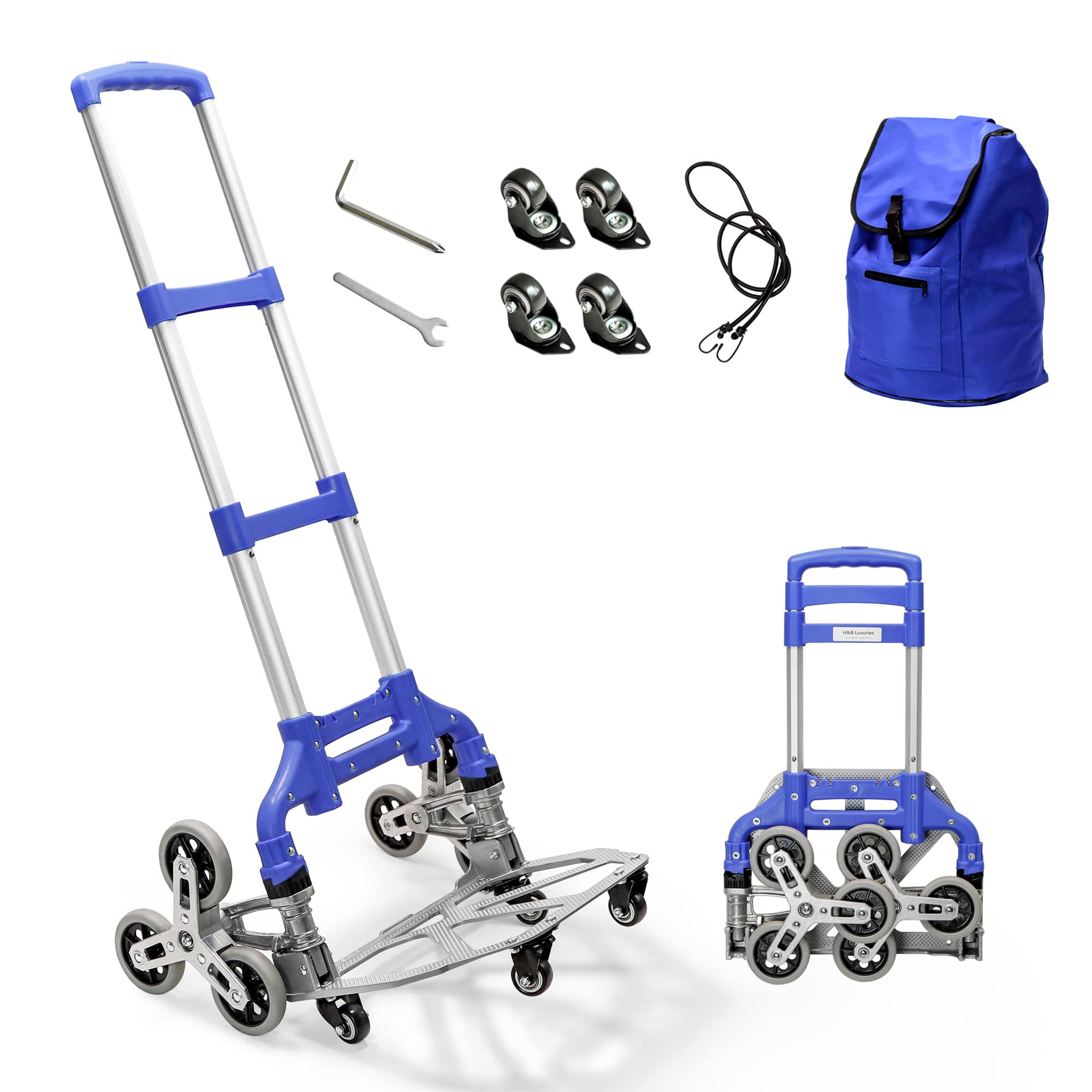 Buy Stair Climber Dolly Cart, Folding Cart with 6 TPR Wheels, 180 LBS