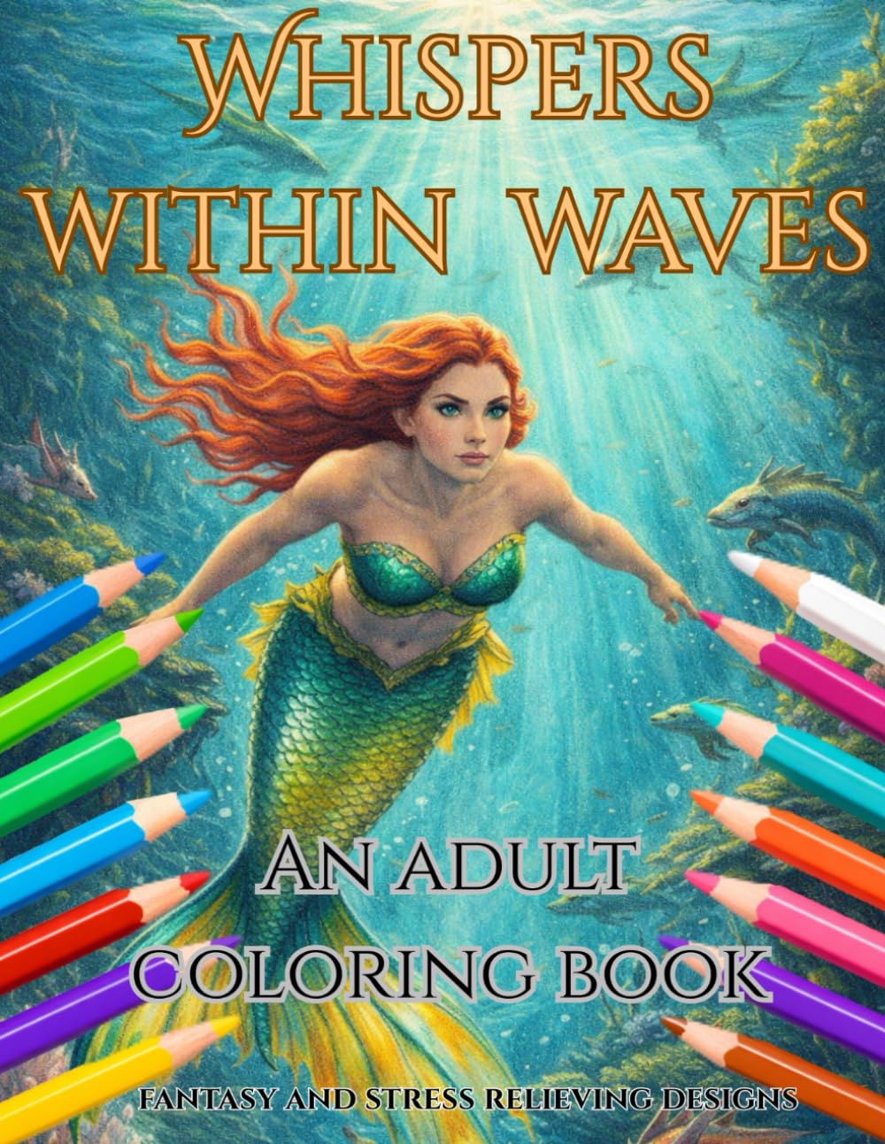 Mermaid Coloring Book 1: Whispers Within Waves- A Mermaid Fantasy Coloring Book for Adults (The Mermaid Dreamtide Series)