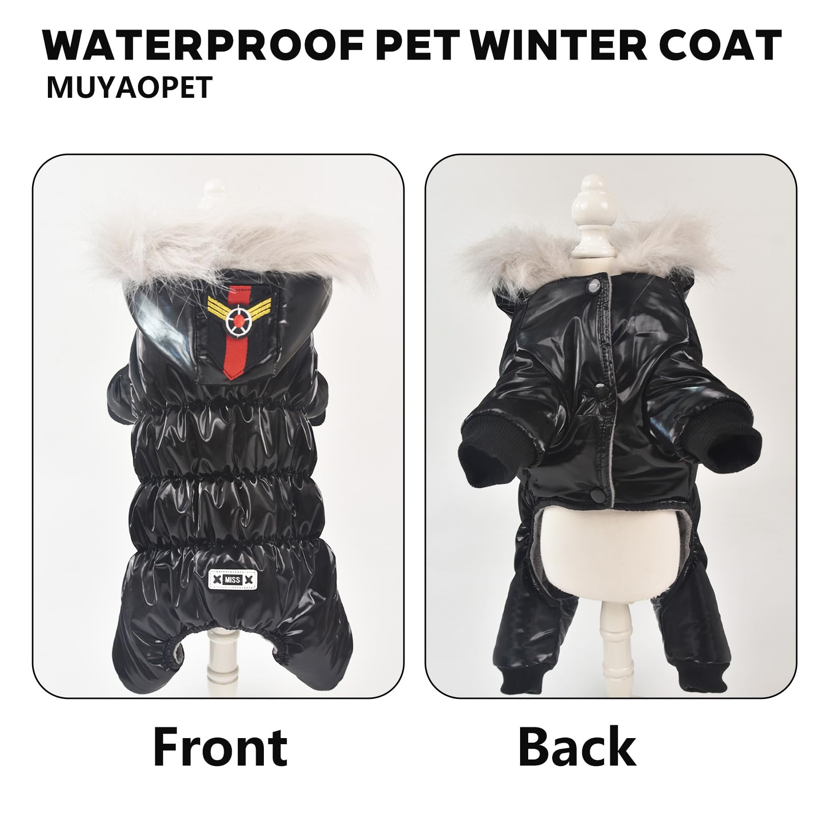 Abrigo Impermeable para Perro, Abrigo de Invierno para Perro, con Capucha, Mono de Nieve