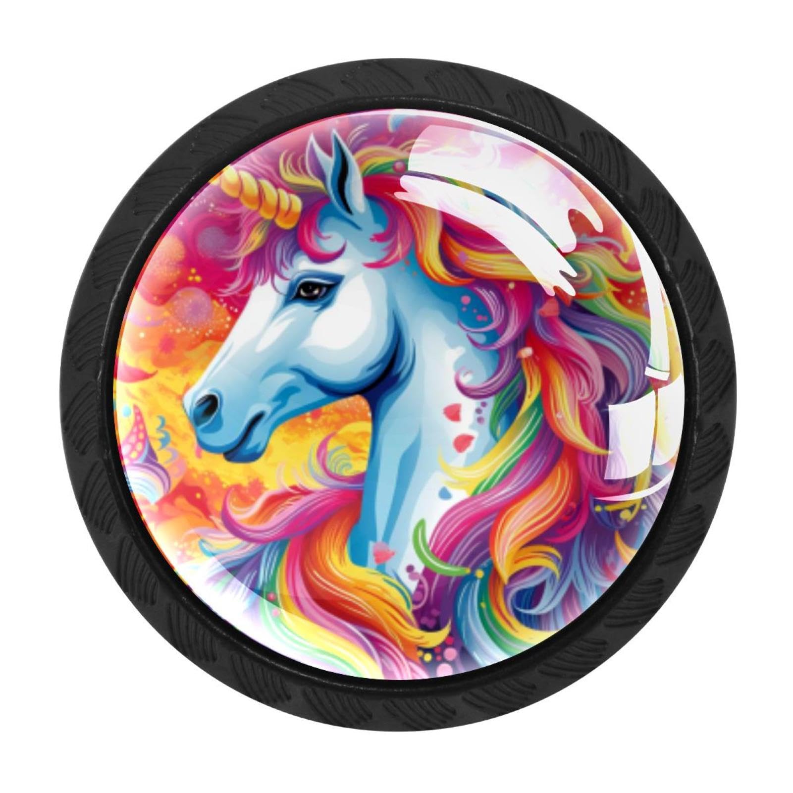 Boutons d'armoire licorne arc-en-ciel magiques pour embellir la salle de bain